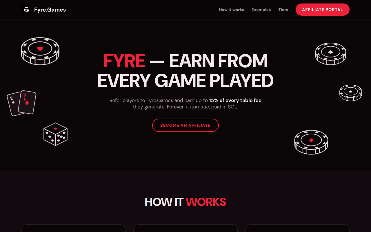 Affiliates Landing Fyre